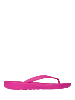 FitFlop IQushion Ergonomic Flip Flops - view 2, Fuchsia Rush
