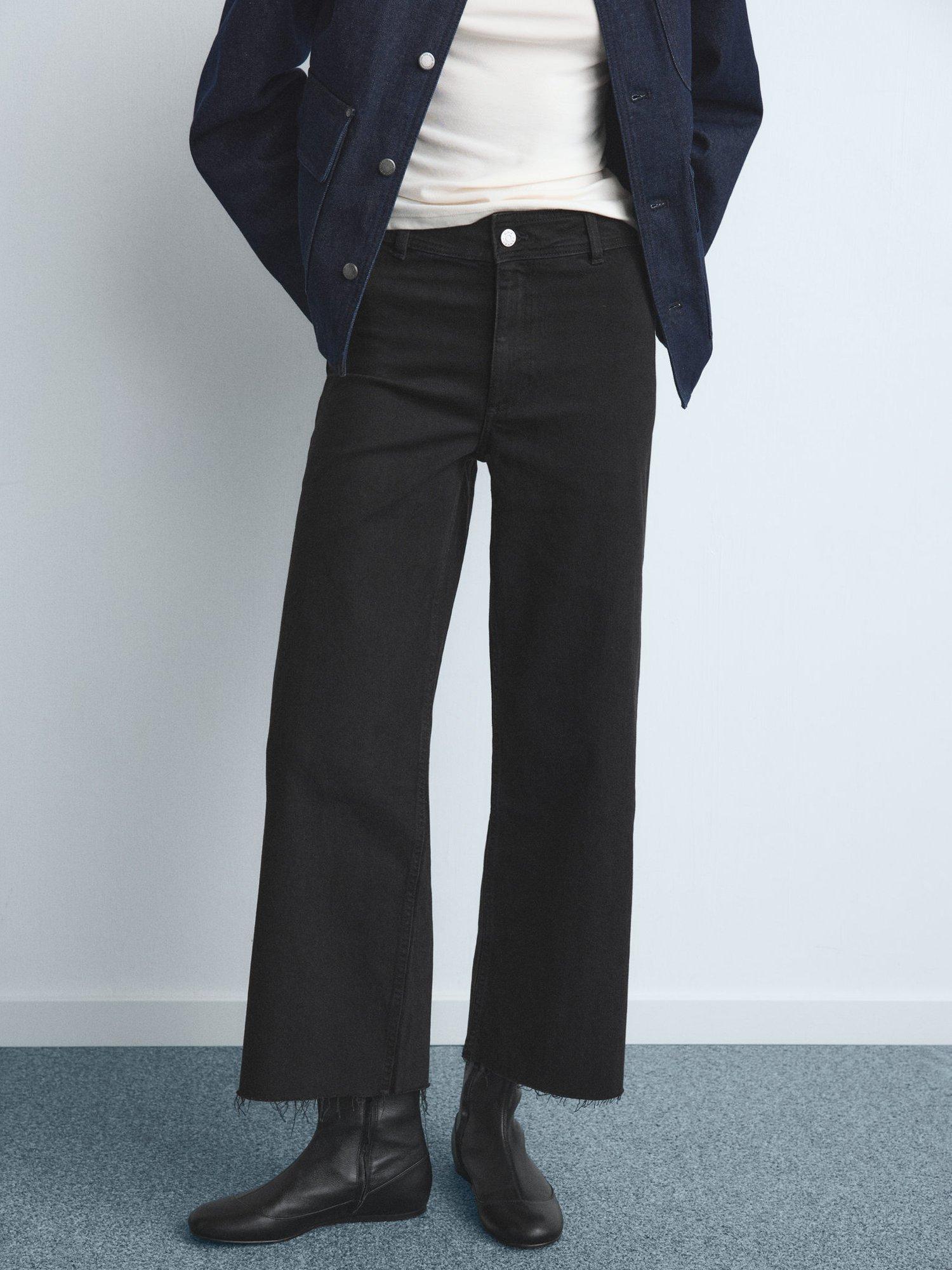 Product image 1 of 8, which shows Mango Catherin Jeans, Black, 10