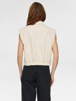 Numph Sunna Cap Sleeve Shirt, Whitecap Gray - view 2, Whitecap Gray