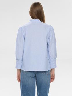 Numph Emelia Floral Stripe Shirt, Placid Blue - view 2, Placid Blue