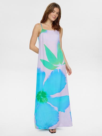 Numph Sunlee Floral Maxi Dress, Orchid Bloom, Orchid Bloom