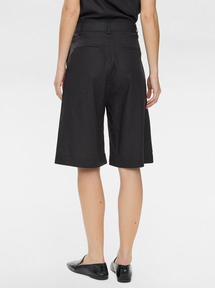 Numph Alani Linen Rich Shorts, Caviar - view 2, Caviar
