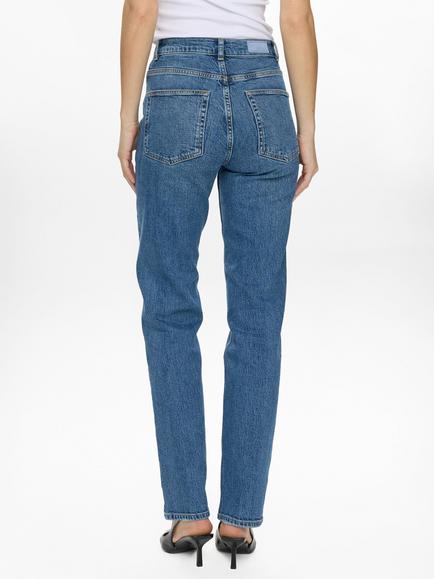 Numph Oslo High Rise Straight Jeans, Medium Blue Denim - view 2, Medium Blue Denim