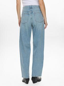 Numph Seville High Rise Barrel Leg Jeans, Light Blue Denim - view 2, Light Blue Denim