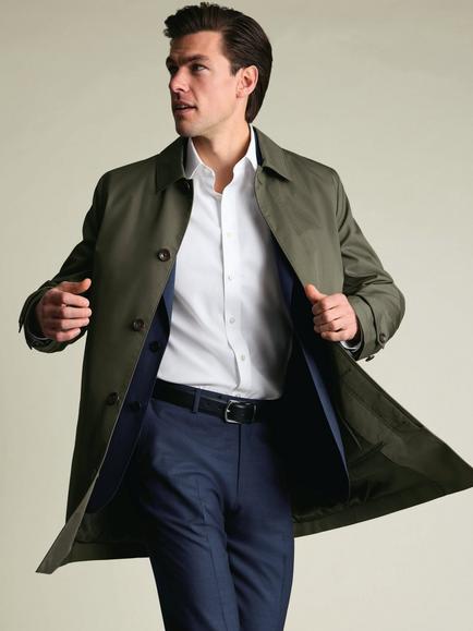 Charles Tyrwhitt Showerproof Raincoat, Olive Green, Olive Green