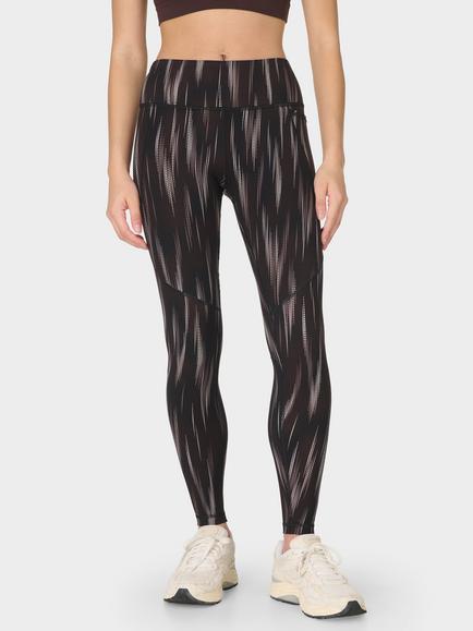 Sweaty Betty Power Gym Leggings, Brown Strobe Dot Print, Brown Strobe Dot Print