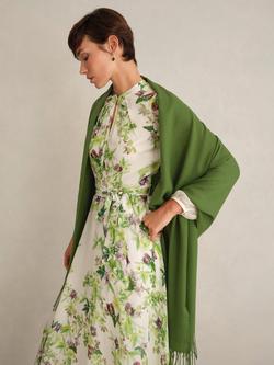 Hobbs Matilda Tassel Scarf - view 2, Bay Leaf Green