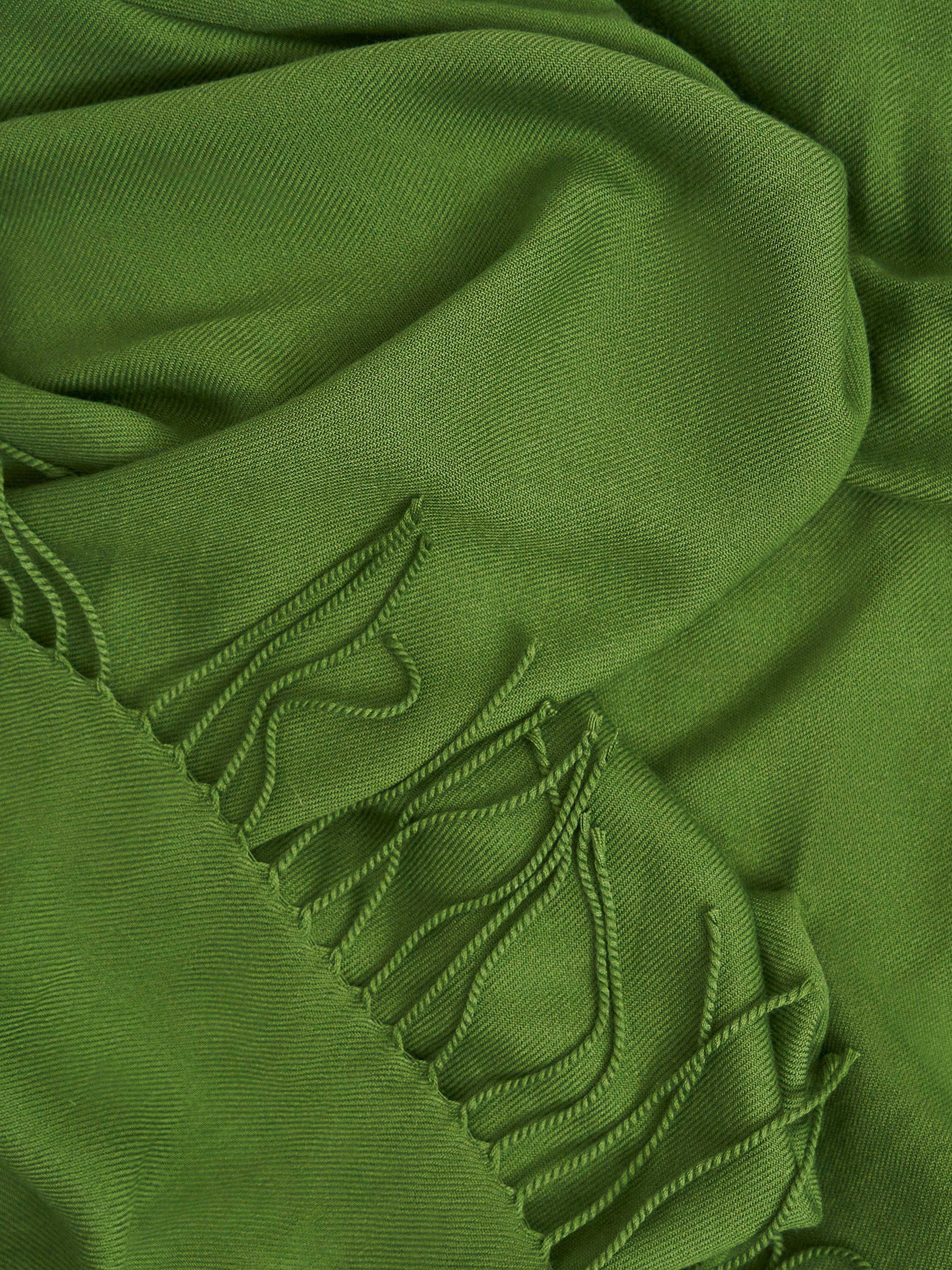 Product image 4 of 4, which shows Hobbs Matilda Tassel Scarf, Bay Leaf Green, One Size