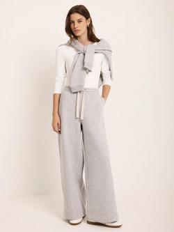 Mint Velvet High Rise Wide Leg Joggers, Grey, Grey