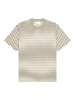 NN.07 Organic Cotton Regular Fit Short Sleeve Stripe Lionel T-Shirt, Green Stripe, Green Stripe