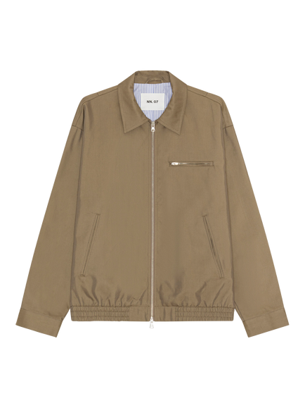NN.07 Gideon Zip Front Cotton Blend Jacket, Clay Mirage, Clay Mirage