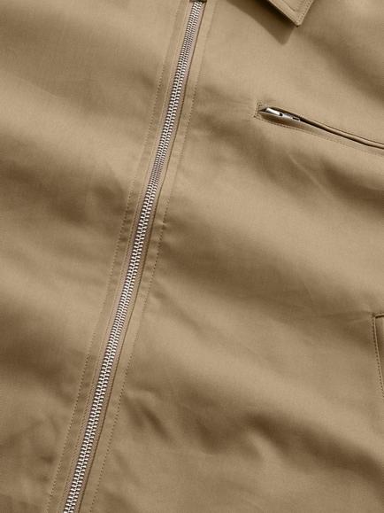 NN.07 Gideon Zip Front Cotton Blend Jacket, Clay Mirage - view 2, Clay Mirage