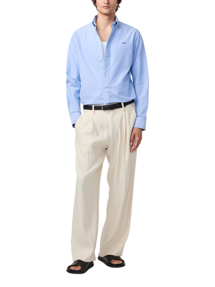 NN.07 Colby Button Down Cotton Shirt, Light Blue, Light Blue