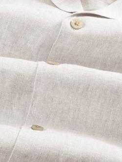 NN.07 Julio Button Through Short Sleeve Linen Shirt, Sienna Heat - view 2, Sienna Heat