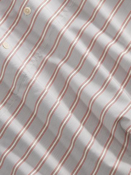 NN.07 Cotton Regular Fit Stripe Reed Shirt, Red Stripe - view 2, Red Stripe