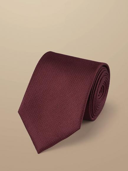 Charles Tyrwhitt Textured Silk Tie, Burgundy Red