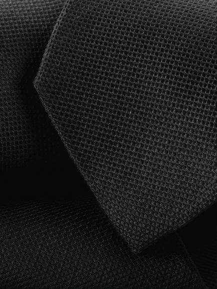 Charles Tyrwhitt Textured Silk Tie - view 2, Black