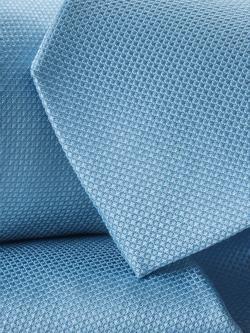 Charles Tyrwhitt Textured Silk Tie - view 2, Sky Blue