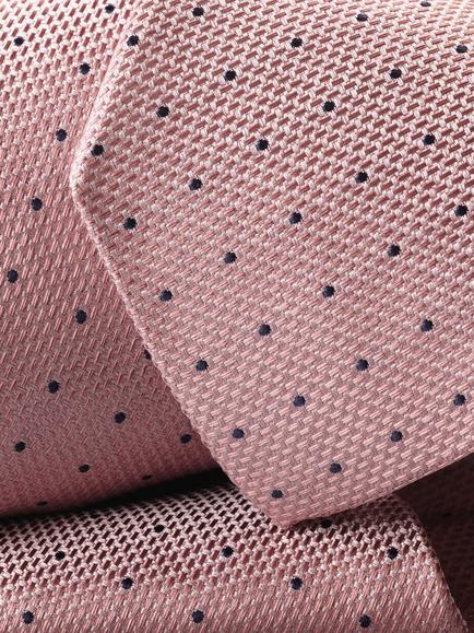 Charles Tyrwhitt Micro Dot Silk Tie, Pink/Navy - view 2, Pink/Navy