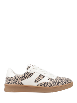 Hush Puppies Maura Textile Animal Print Trainers, Tan, Tan