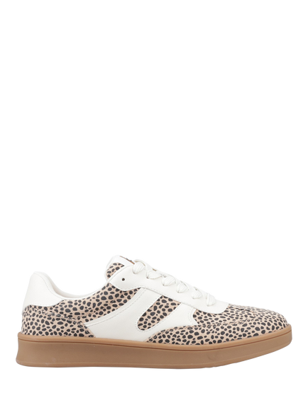Hush Puppies Maura Textile Animal Print Trainers, Tan, Tan