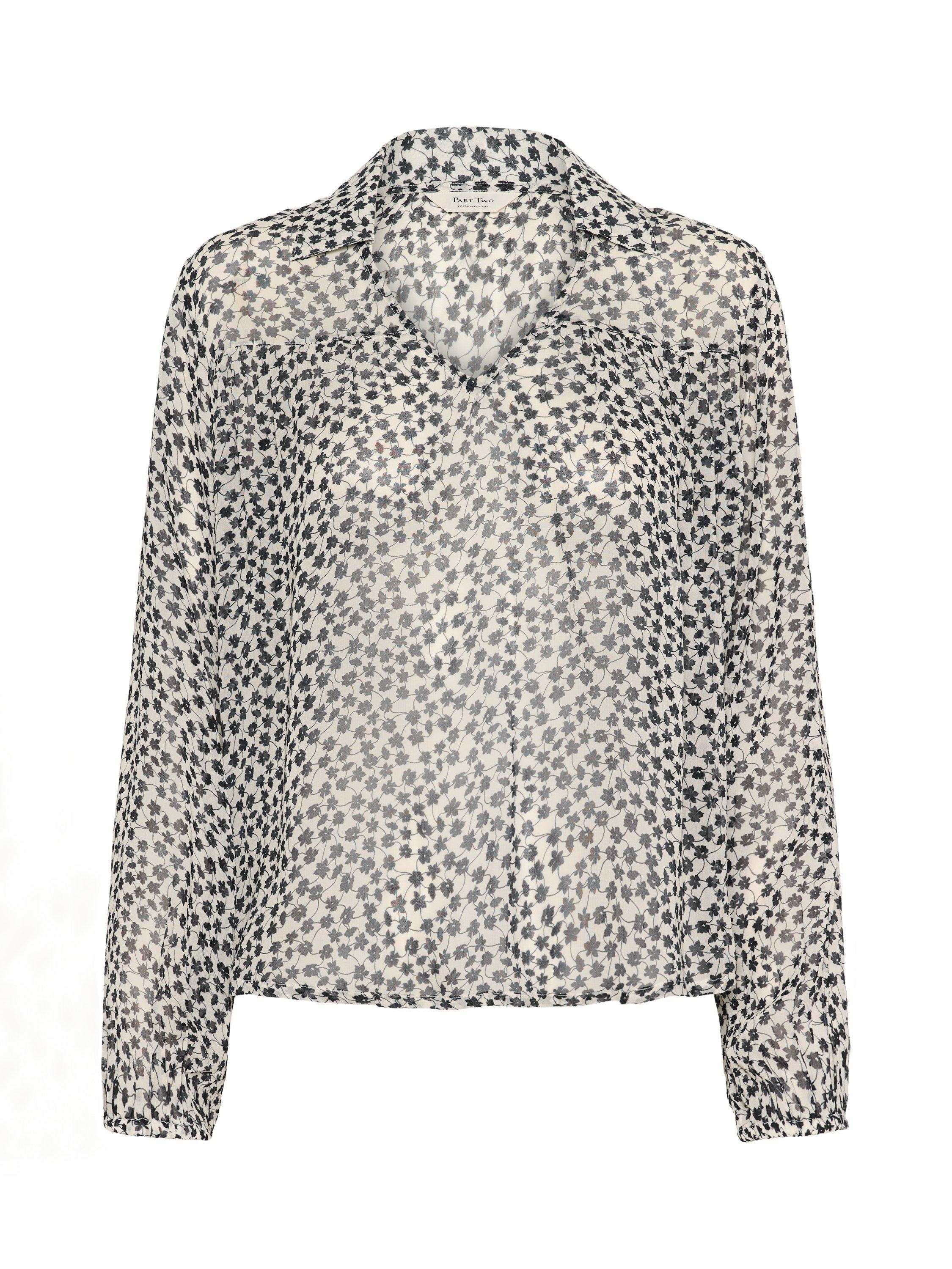 Product image 5 of 6, which shows Part Two Nicholina Floral Top, Navy/Multi, 8