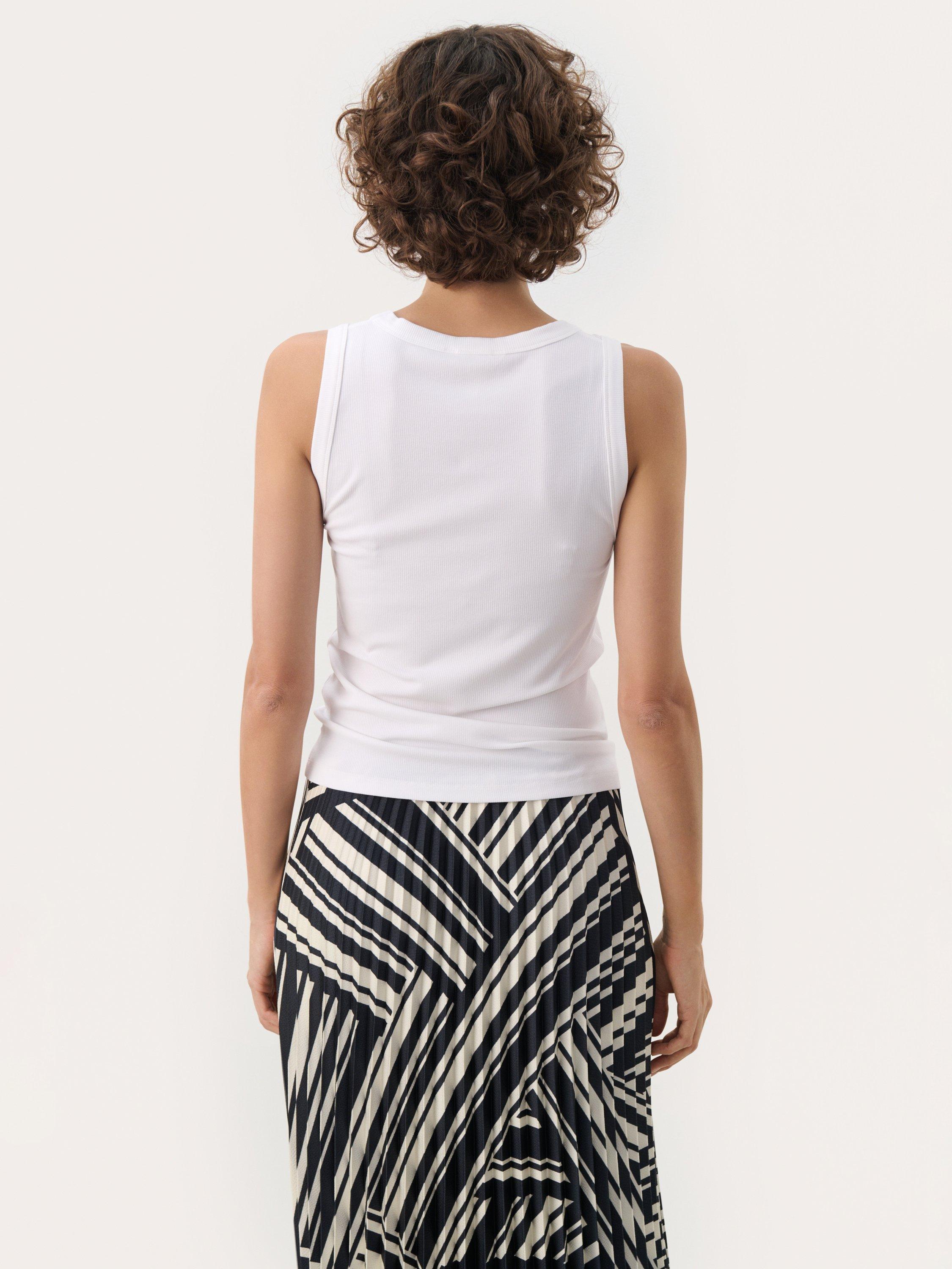 Product image 2 of 6, which shows Part Two Nikkia Vest Top containing LENZING™ ECOVERO™ Viscose, Bright White, L