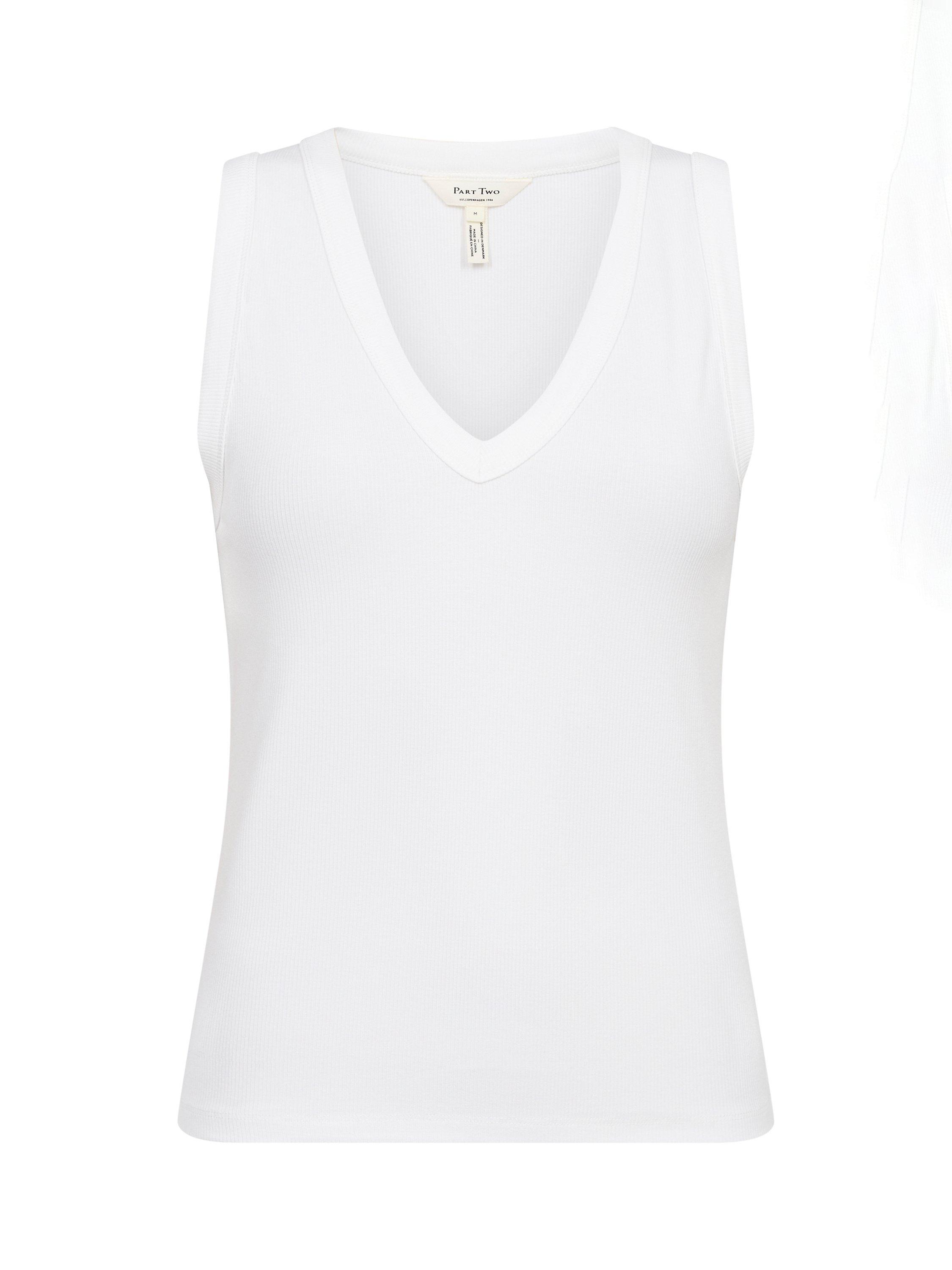 Product image 5 of 6, which shows Part Two Nikkia Vest Top containing LENZING™ ECOVERO™ Viscose, Bright White, L