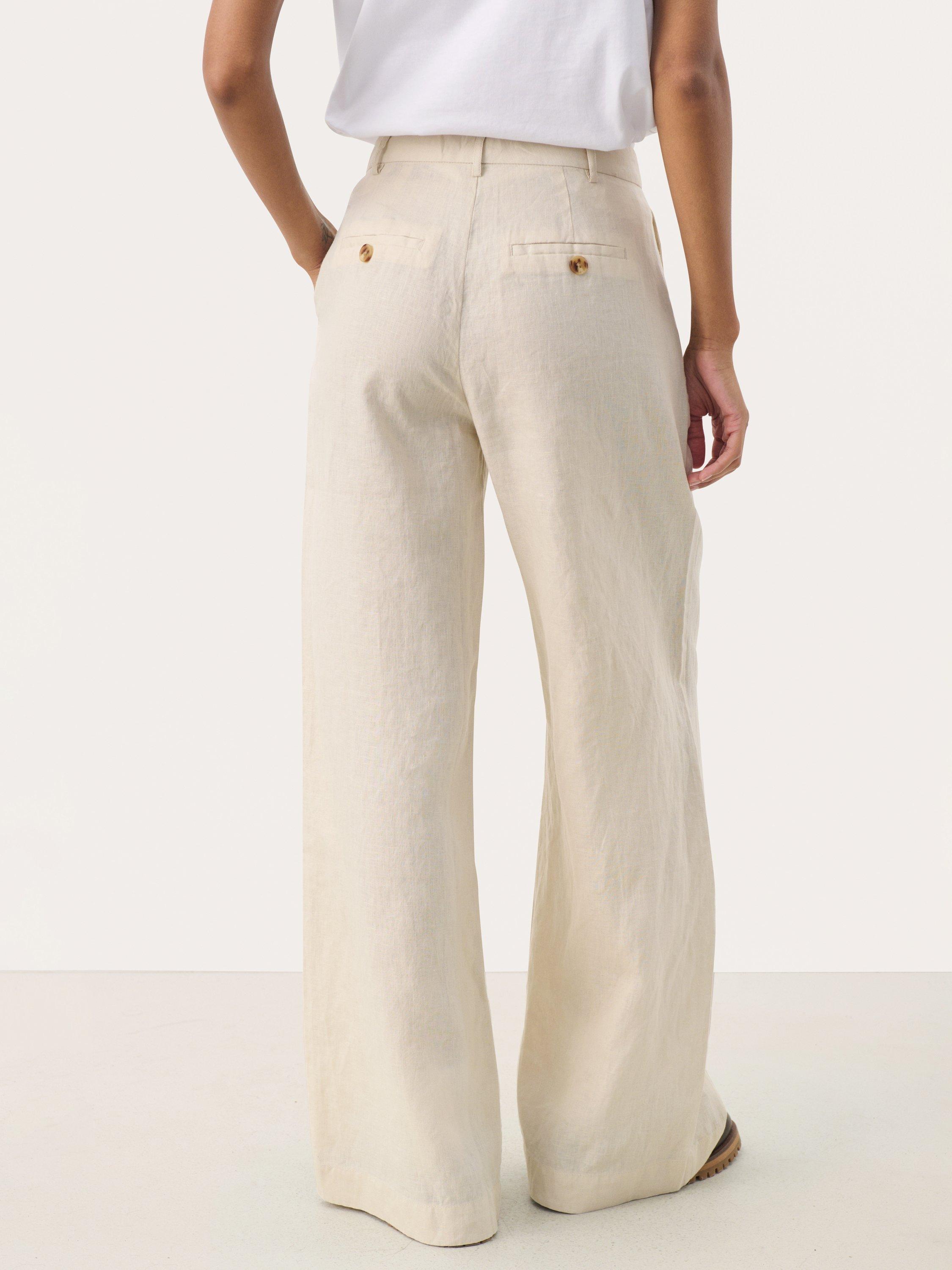 Part Two Ninnes Pure Linen Trousers, French Oak