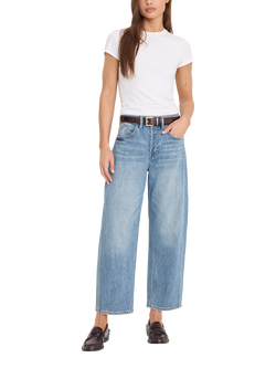 Good American Barrel Leg Jeans, Indigo - view 2, Indigo1351