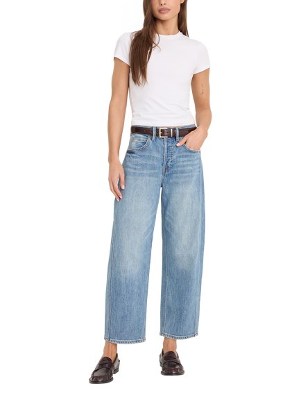 Good American Barrel Leg Jeans, Indigo - view 2, Indigo1351