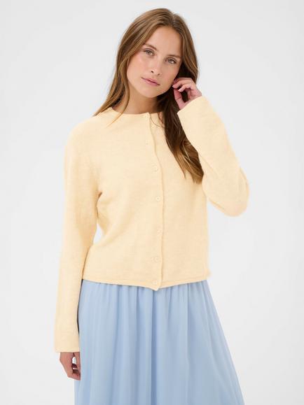 Saint Tropez Larna Crew Neck Cardigan, Seedpearl, Seedpearl