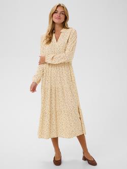 Saint Tropez Eda Spot Print Midi Dress containing LENZING™ ECOVERO™ Viscose, Creme/Black, Creme/Black