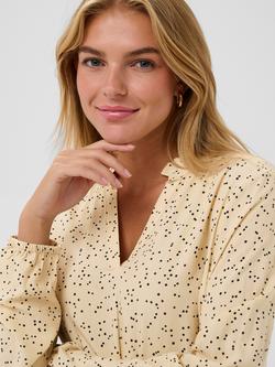 Saint Tropez Eda Spot Print Midi Dress containing LENZING™ ECOVERO™ Viscose, Creme/Black - view 2, Creme/Black