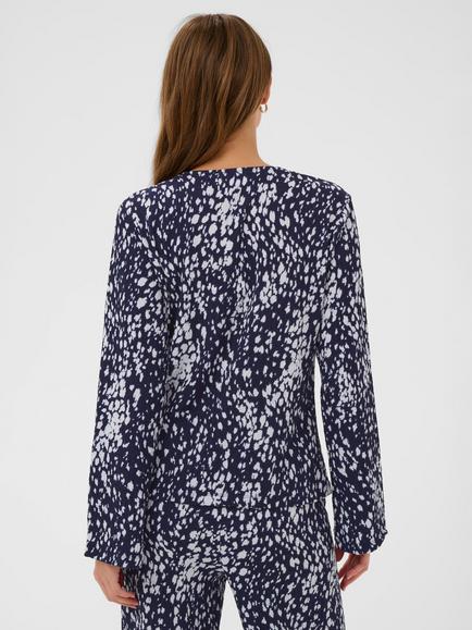 Saint Tropez Ilyssa Abstract Animal Print Top, Nightsky/Multi - view 2, Nightsky/Multi