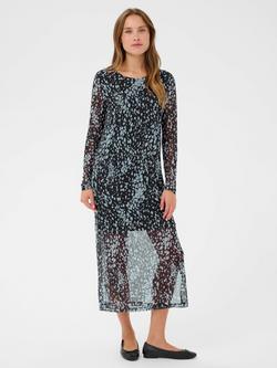 Saint Tropez Zulvir Abstract Animal Print Midi Dress, Nightsky/Multi, Nightsky/Multi