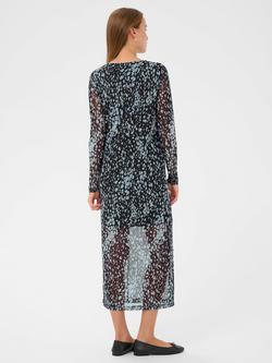 Saint Tropez Zulvir Abstract Animal Print Midi Dress, Nightsky/Multi - view 2, Nightsky/Multi