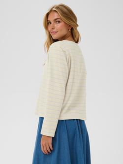 Saint Tropez Osanna Stripe Long Sleeve Top, Turtledove/Blue - view 2, Turtledove/Blue