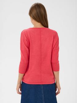 Saint Tropez Mila Round Neck 3/4 Sleeve Jumper, Honeysuckle Melange - view 2, Honeysuckle Melange