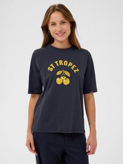 Saint Tropez Octavia Cherries Graphic T-Shirt, Night Sky