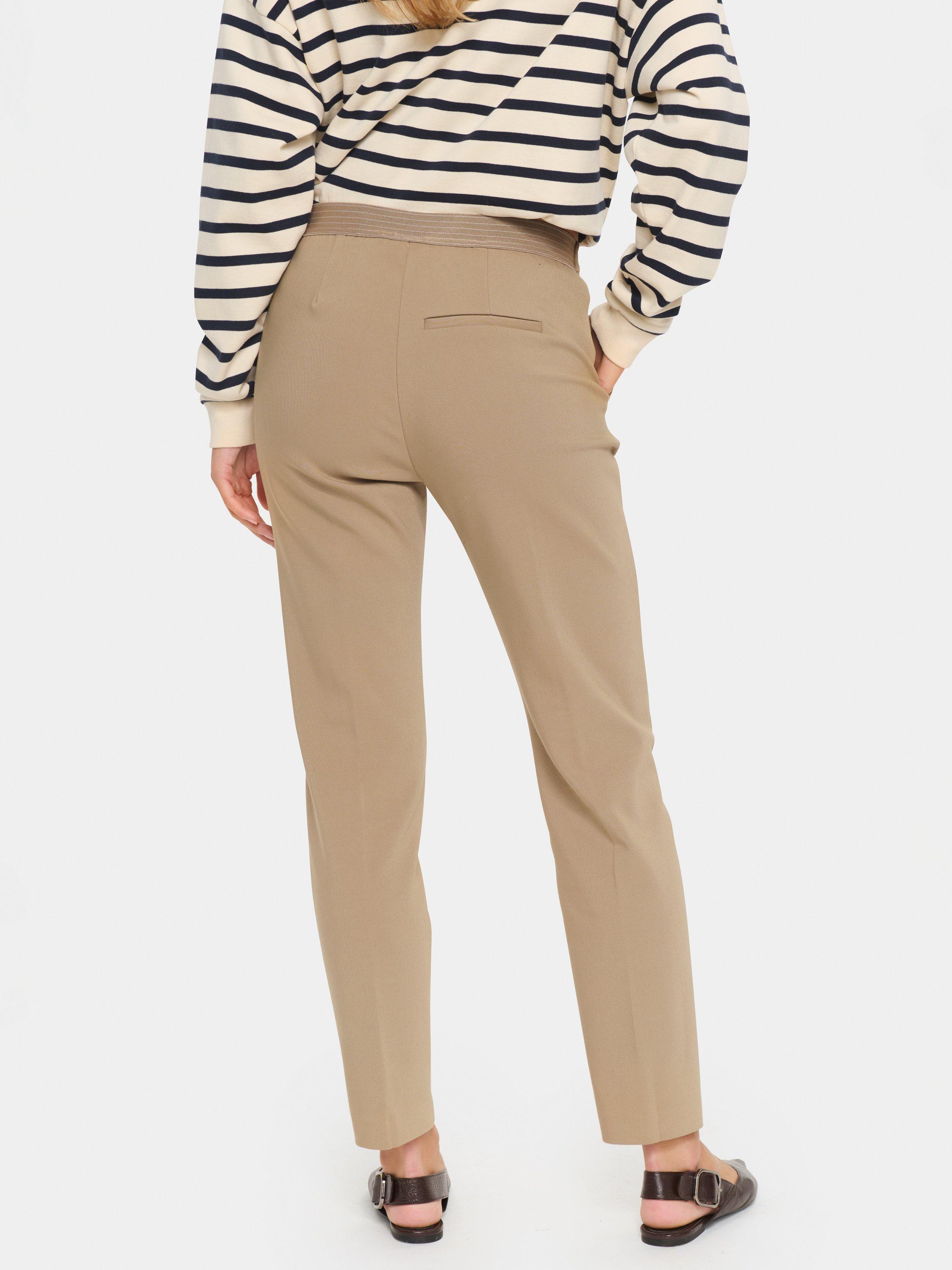 Product image 2 of 6, which shows Saint Tropez Ossa Tailored Trousers, Greige, XS