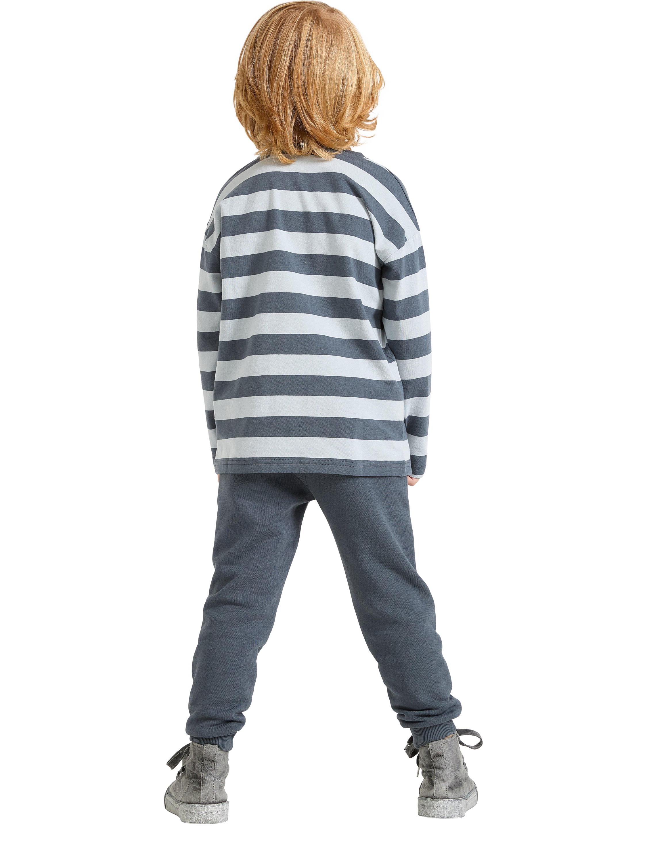 Product image 2 of 6, which shows Lindex Kids' Pure Cotton Joggers, Dark Grey, 18-24 months