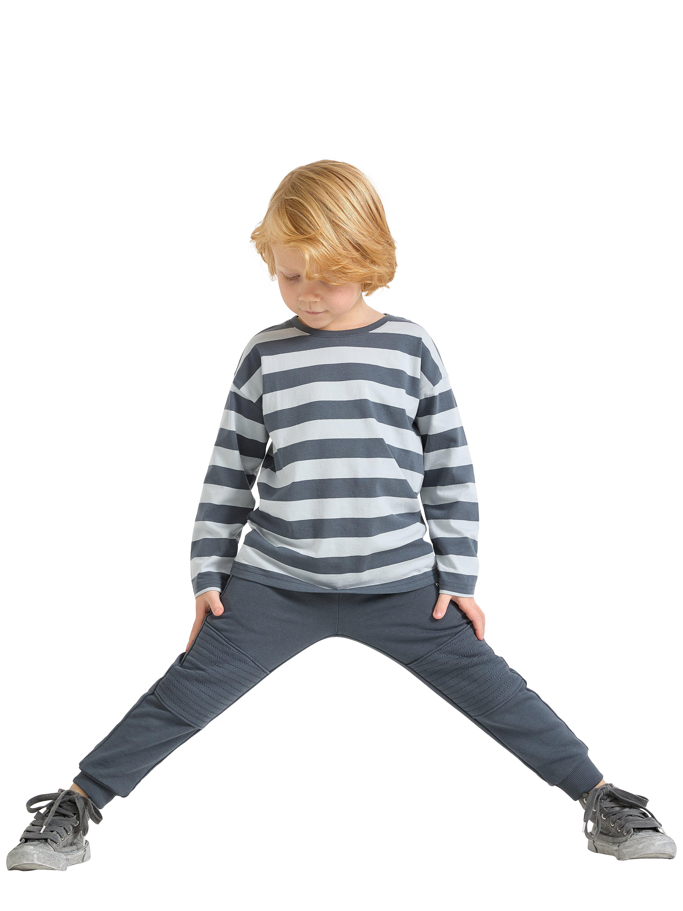 Product image 3 of 6, which shows Lindex Kids' Pure Cotton Joggers, Dark Grey, 18-24 months