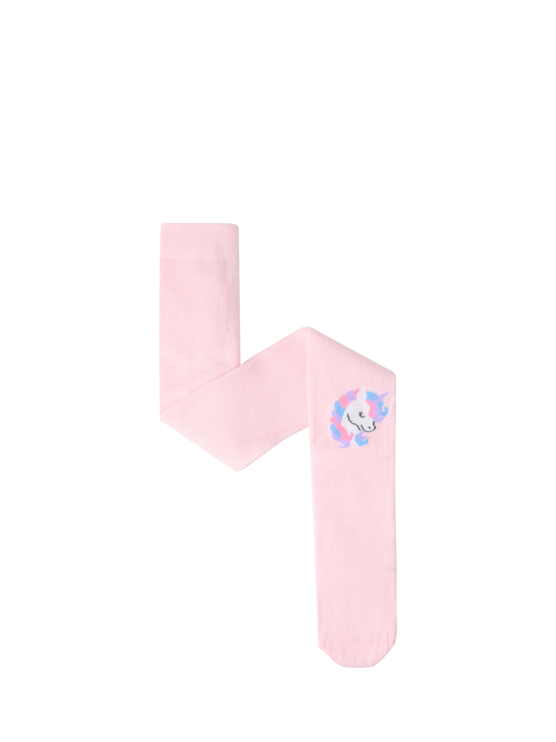 Product image 1 of 3, which shows Lindex Kids' Unicorn Tights, Light Pink, 18-24 months