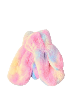 Lindex Kids' Faux Fur Mittens, Light Pink, Light Pink