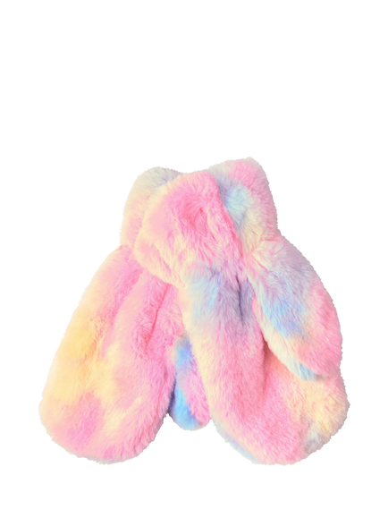 Lindex Kids' Faux Fur Mittens, Light Pink, Light Pink