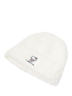 Lindex Kids' Hello Kitty Beanie Hat, Off White, Off White - view 2, Off White