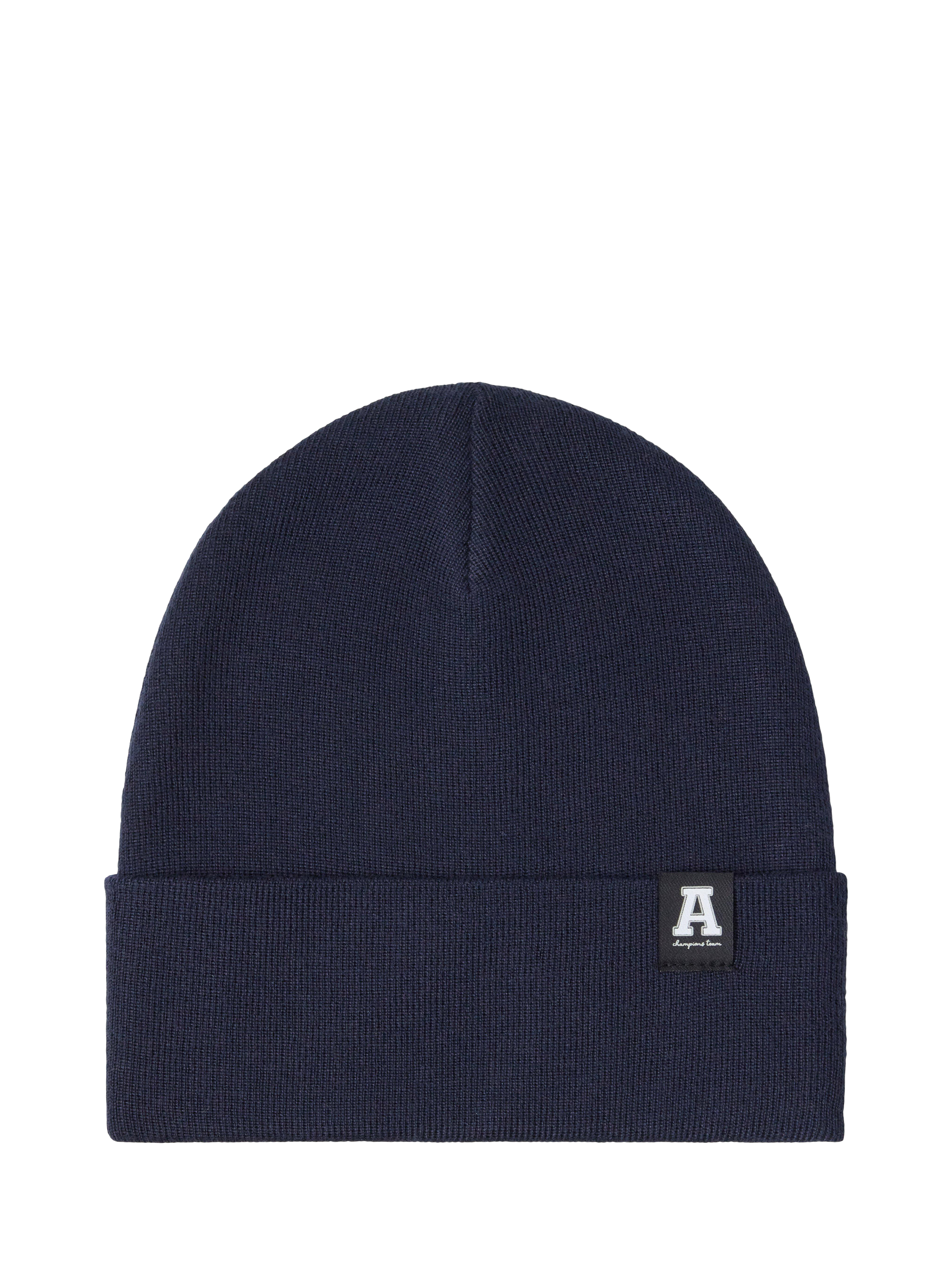 Product image 1 of 3, which shows Lindex Kids' Basic Beanie Hat, Dark Navy, 2-4 years
