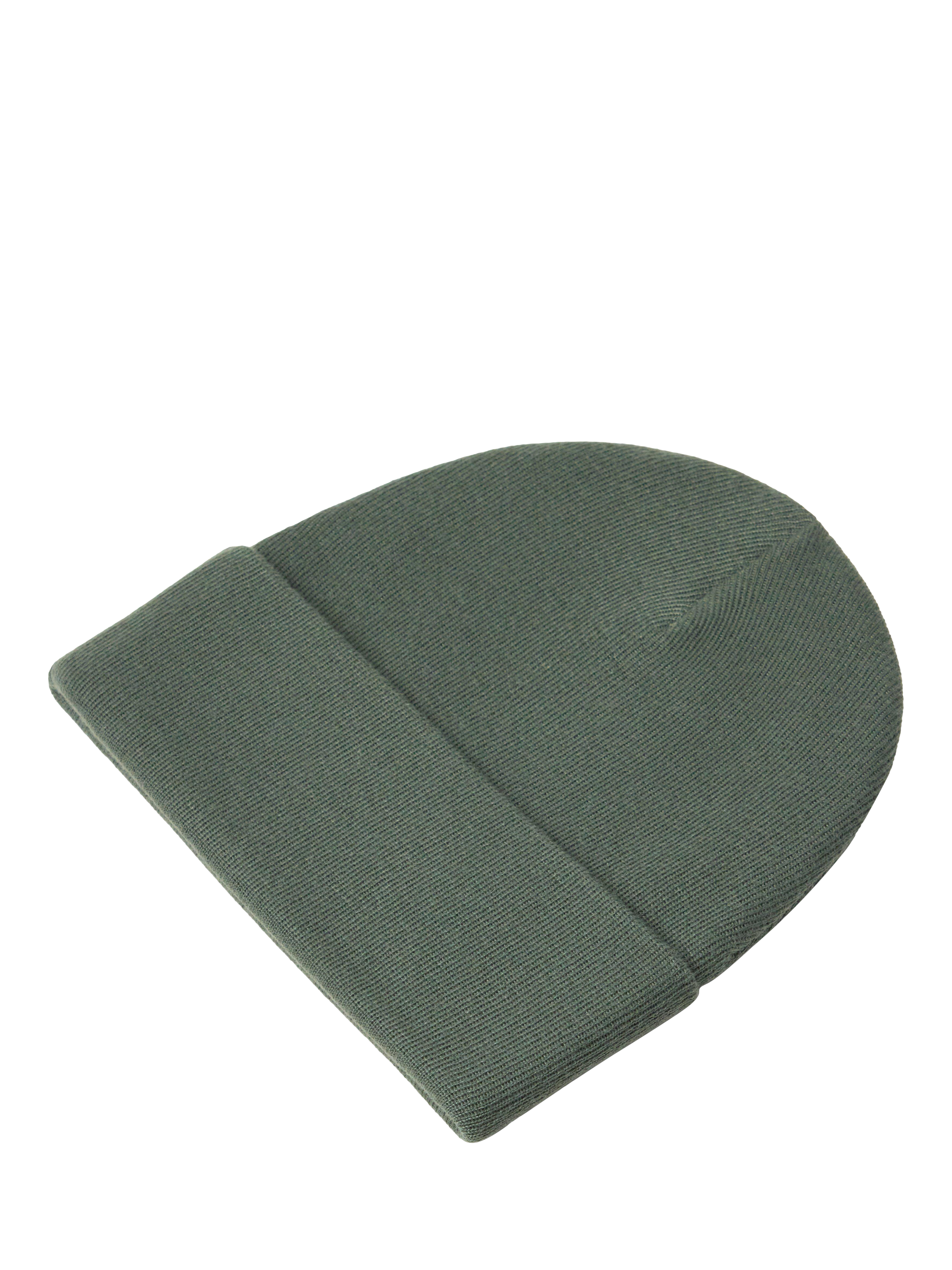 Product image 2 of 3, which shows Lindex Kids' Basic Beanie Hat, Dark Dusty Khaki, 2-4 years