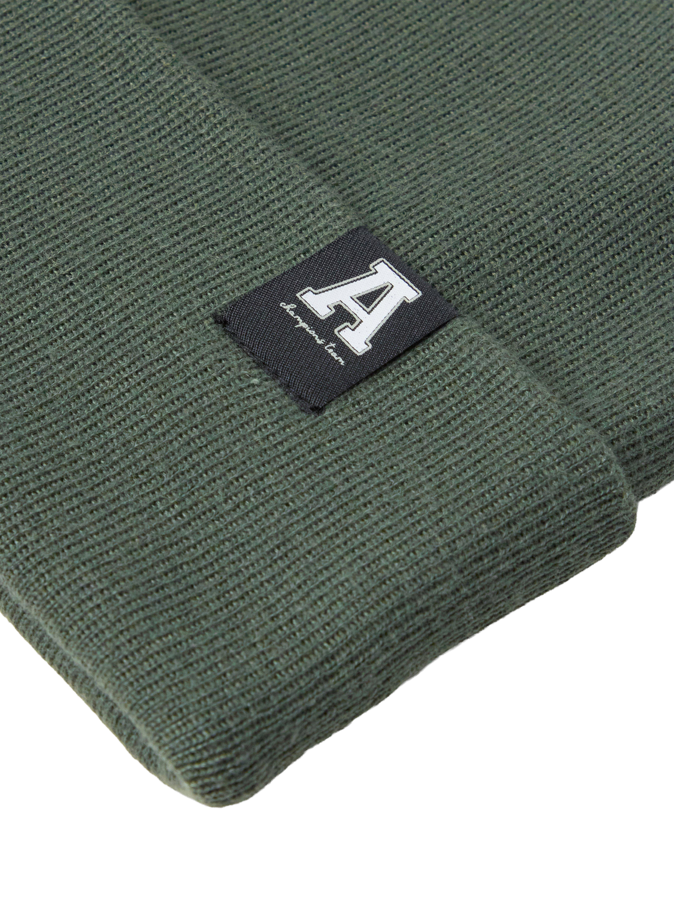 Product image 3 of 3, which shows Lindex Kids' Basic Beanie Hat, Dark Dusty Khaki, 2-4 years
